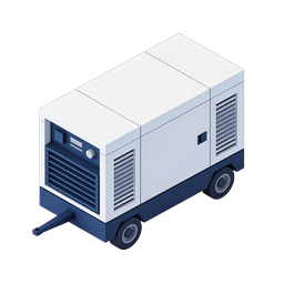 Industrial Mobile Generator Isometric Icon