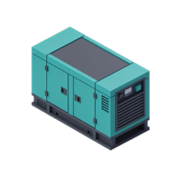 Industrial Generator Power Unit Isometric Icon