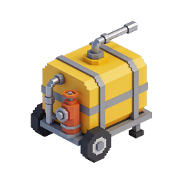 Industrial Generator 3D Voxel Icon - Power Equipment