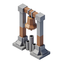 Industrial Press Machine Isometric Icon Design