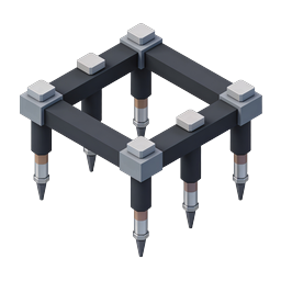 Industrial Probe Frame 3D Isometric Icon