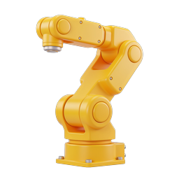 Ícone 3D de Braço Robótico Industrial | Tecnologia de Automação