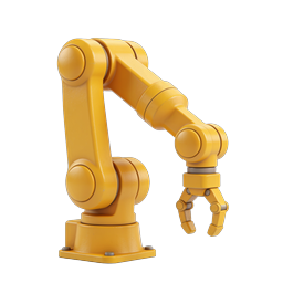 Industrial Robot Arm 3D Icon - Automation & Manufacturing