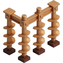 Industrial Bronze Screw Posts Mechanical Icon