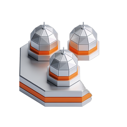 Industrial Tank Platform 3D Isometric Icon Design