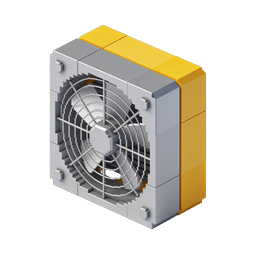 Industrial Ventilation Fan Isometric 3D Icon