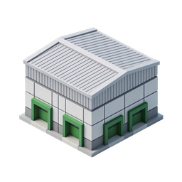 Modern Warehouse Icon for Logistics and E-Commerce Use