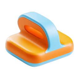 Inflatable Lounge Chair 3D Icon - Blue & Orange
