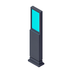 Information Kiosk Terminal Icon | 3D Isometric Design