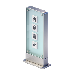 Interactive Kiosk Display Icon - 3D Realistic Design