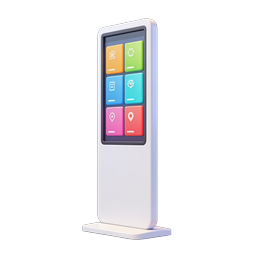 Interactive Kiosk Display 3D Icon for Digital Solutions