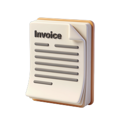 Stylized Invoice Icon for Billing and Accounting