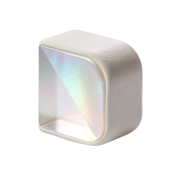 Iridescent Cube Lamp Icon | Modern 3D Decorative Light