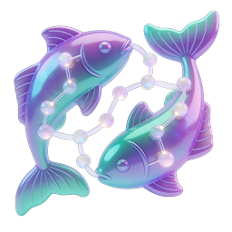 Icona pesce koi iridescente - Design Pesci olografico