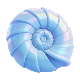 Iridescent Nautilus Shell 3D Icon | Ocean Nature Design