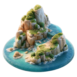 Island Landscape Icon - Nature & Travel