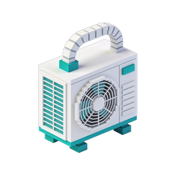 Isometric Air Conditioner Icon | 3D Cooling Unit