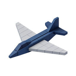 Icona 3D aereo isometrica - Stile Voxel