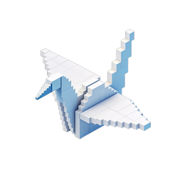 Icône Voxel d'avion isométrique | Design cube 3D