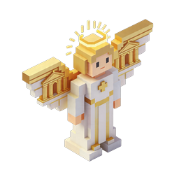 Isometric Angel Icon - Divine 3D Religious Symbol