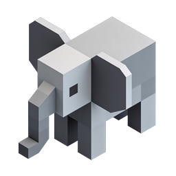 Isometrisches geometrisches Tier-Icon - 3D-Block-Design