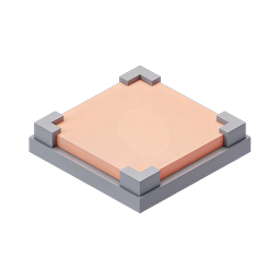 Isometric Base Platform Icon | 3D Square Mount Plate