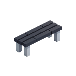 Isometric Bench Icon - Modern 3D Furniture Design