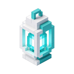 Isometric Block Lantern Icon - 3D Cube Design