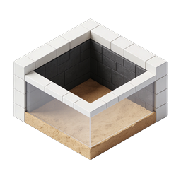 等轴测方块房间 3D 图标 | 体素建筑设计