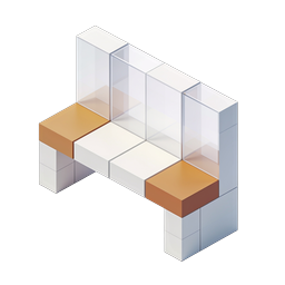 Isometric Block Structure 3D Icon