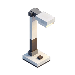Isometrisches Blockiges Voxel-Lampen-Icon - 3D Pixel Art Design