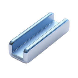 Icono de canal azul isométrico | Gráfico de flujo de trabajo metálico 3D