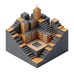Isometric Building Complex Icon | 3D Architecture Design