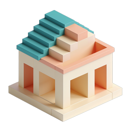 Isometric Building Icon - Modern 3D Architecture Design