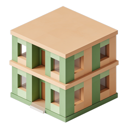 Isometric Building Icon - Modern 3D Architecture