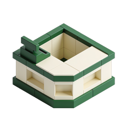 Icono de edificio isométrico - Diseño arquitectónico 3D