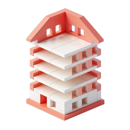 Isometric Building Icon - Modern 3D Architecture Design