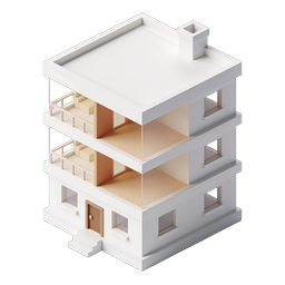 Isometric Building Icon - Modern 3D Architecture Design