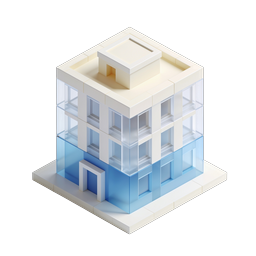 Isometric Building Icon - Modern 3D Architecture