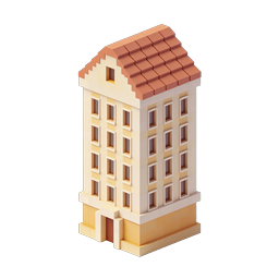 Isometric Building Icon - 3D Residential House