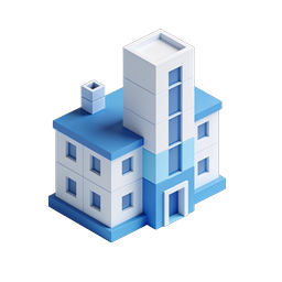 Isometric Building Icon - Modern 3D Architecture Design