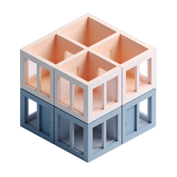 Icône de modèle de bâtiment isométrique | Conception architecturale 3D