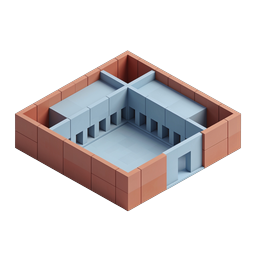 Icono de plano de planta isométrico | Arquitectura 3D