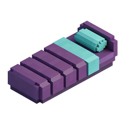 Isometric Chocolate Bar Icon - 3D Purple Candy Vector