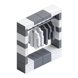 Isometric Closet Icon - 3D Wardrobe Illustration