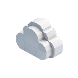 Isometric 3D Cloud Icon - Modern Tech Design