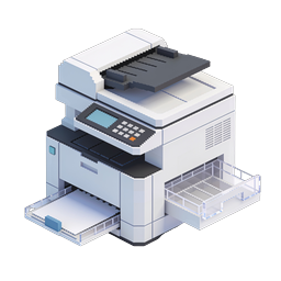Isometric Copier Machine Icon - 3D Office Printer