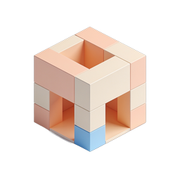 Isometric Cube Building 3D Icon | Modern Geometric Design