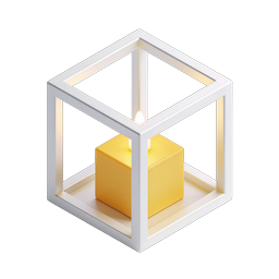 Isometric Cube Container Icon - 3D Geometric Design