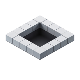 Isometric Cube Frame Icon | 3D Geometric Design